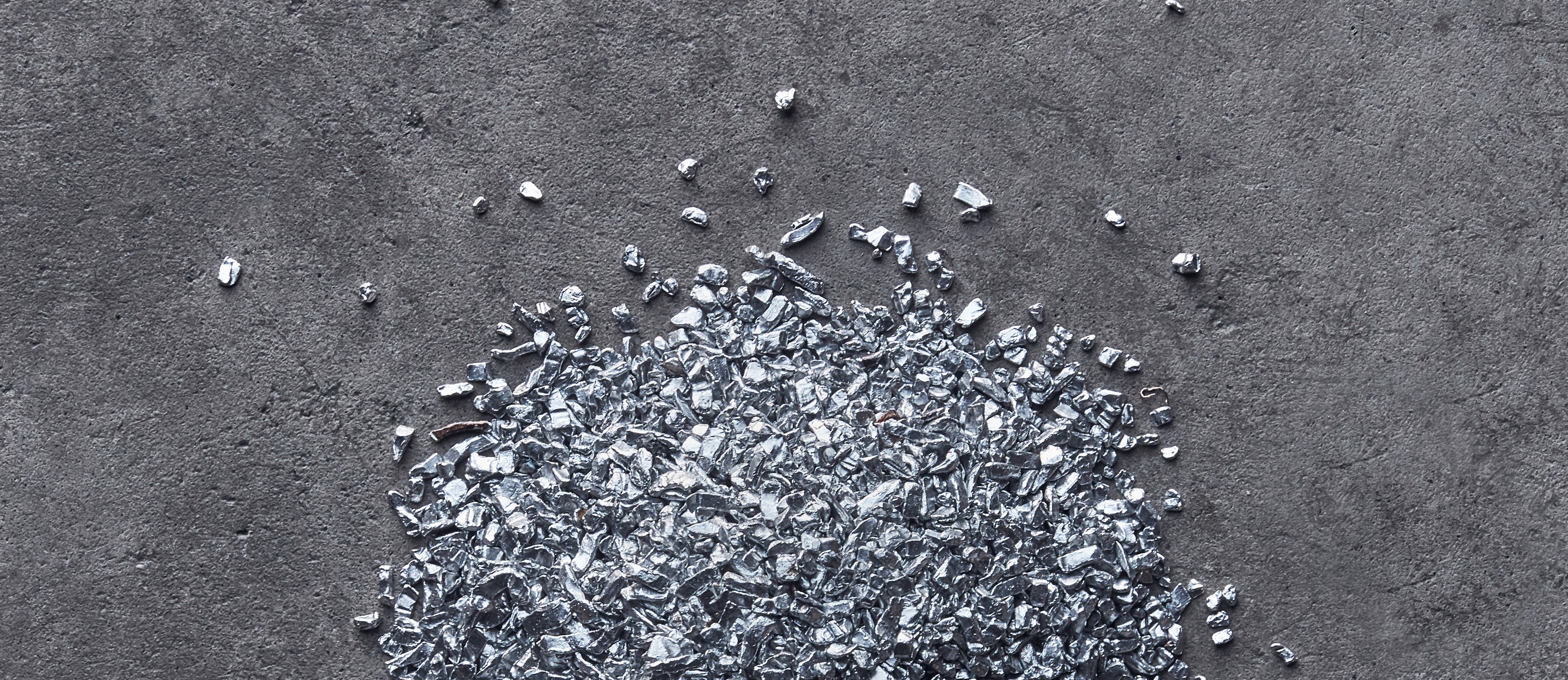 Close-up of aluminum from Stena Aluminium