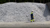 A Stena Aluminium employee walking through the production environment